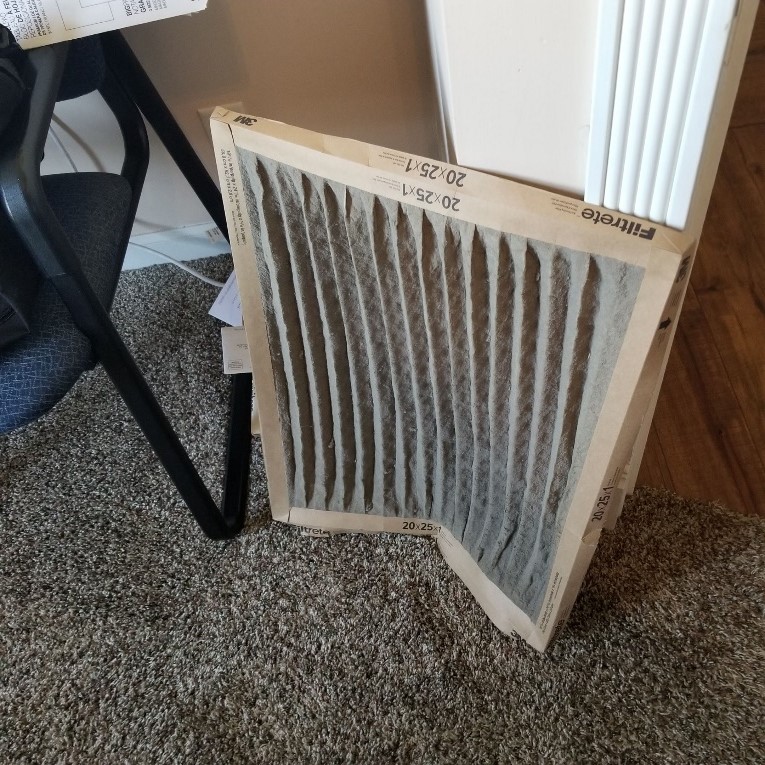 broken dirty air filter
